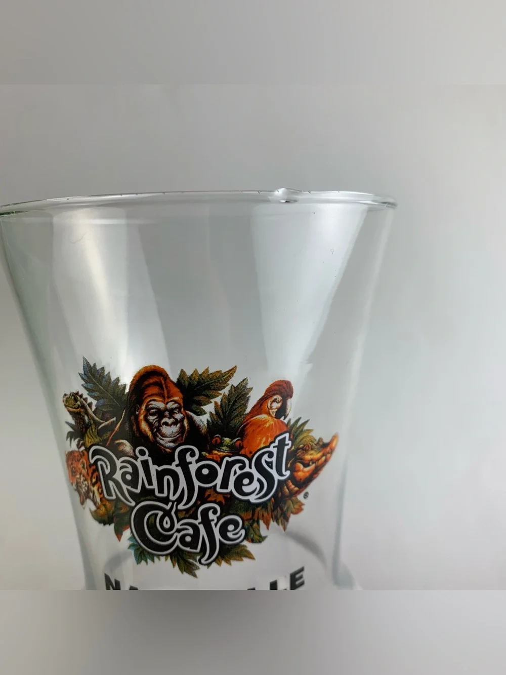 Rainforest Cafe  Nashville souvenir Drinking Glass with Box ~ 8